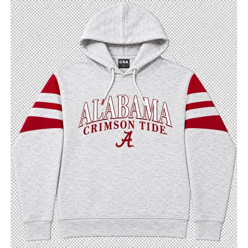 Alabama Crimson Tide NCAA Women White Hoodie Sweatshirt Large